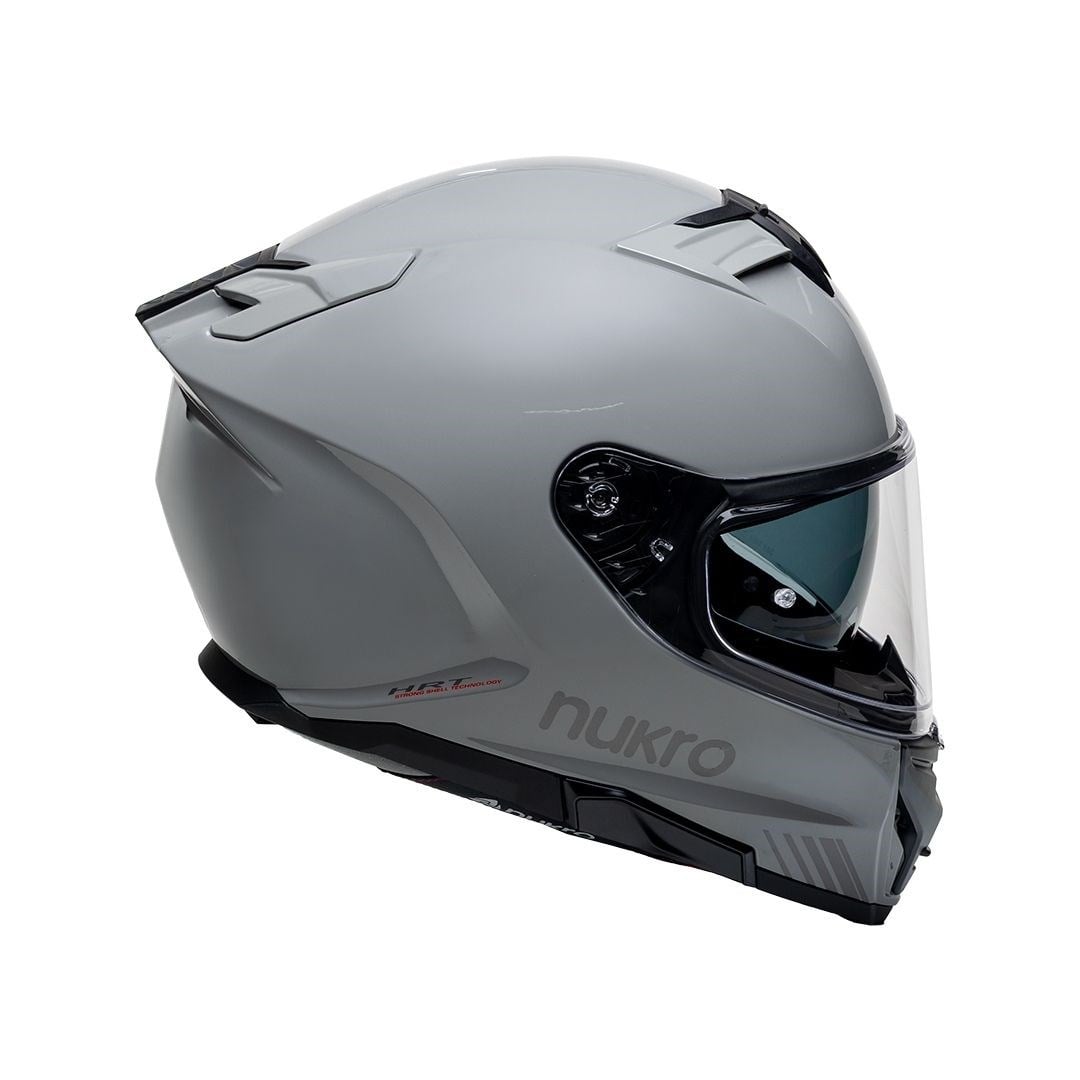 Nukro 912-SV Solid Glossy Gray Kapalı Kask 