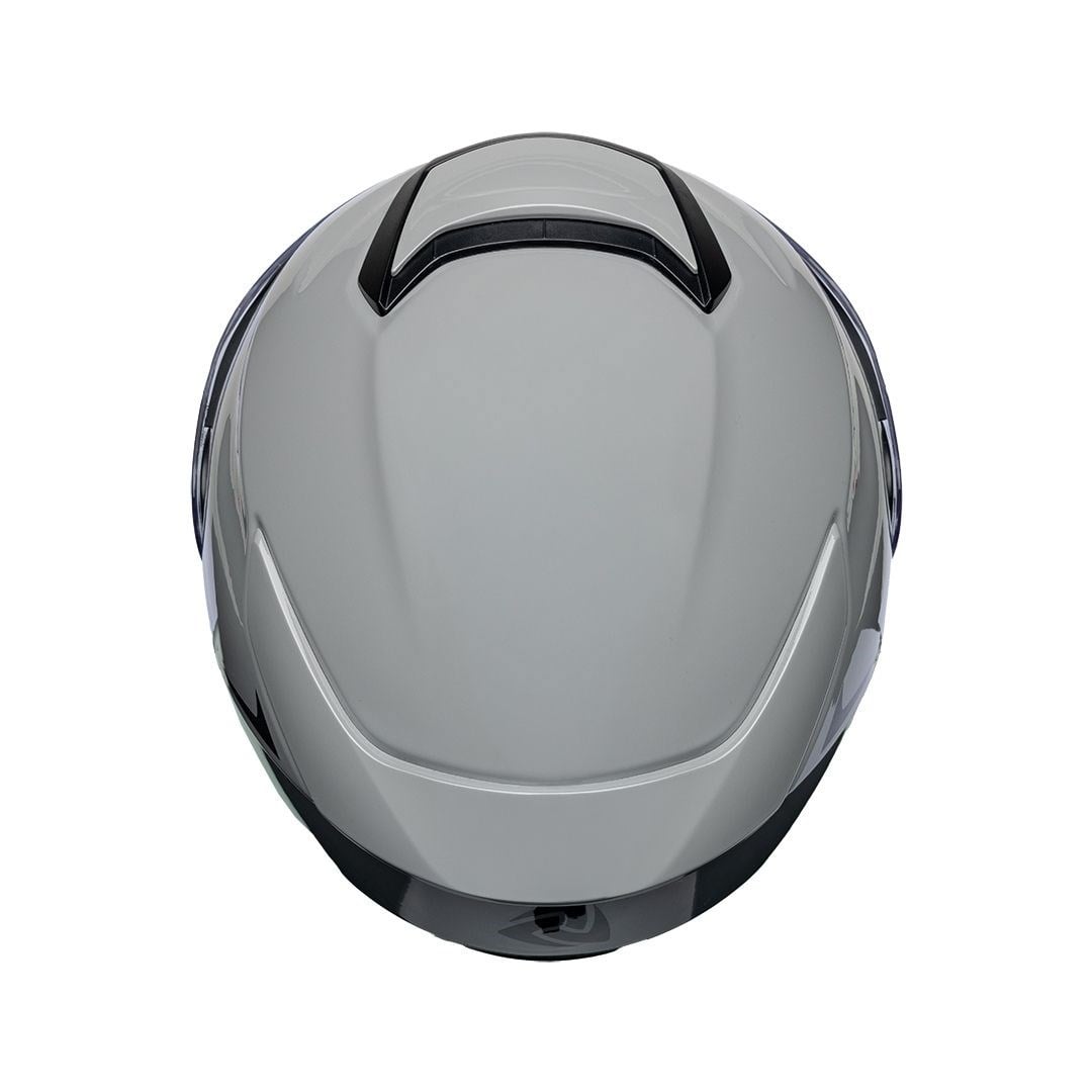 Nukro 937-SV Solid Glossy Gray Çene Açılır Kask 