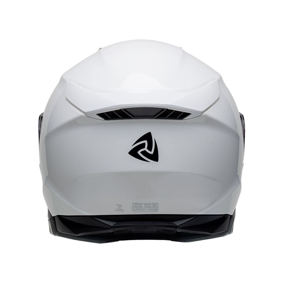 Nukro 937-SV Solid Glossy White Çene Açılır Kask 