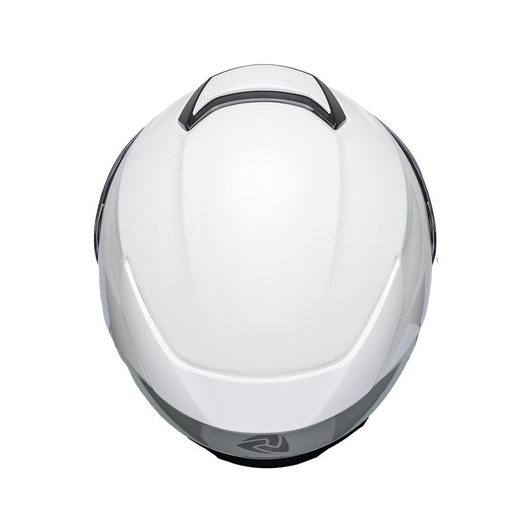 Nukro 937-SV Solid Glossy White Çene Açılır Kask 