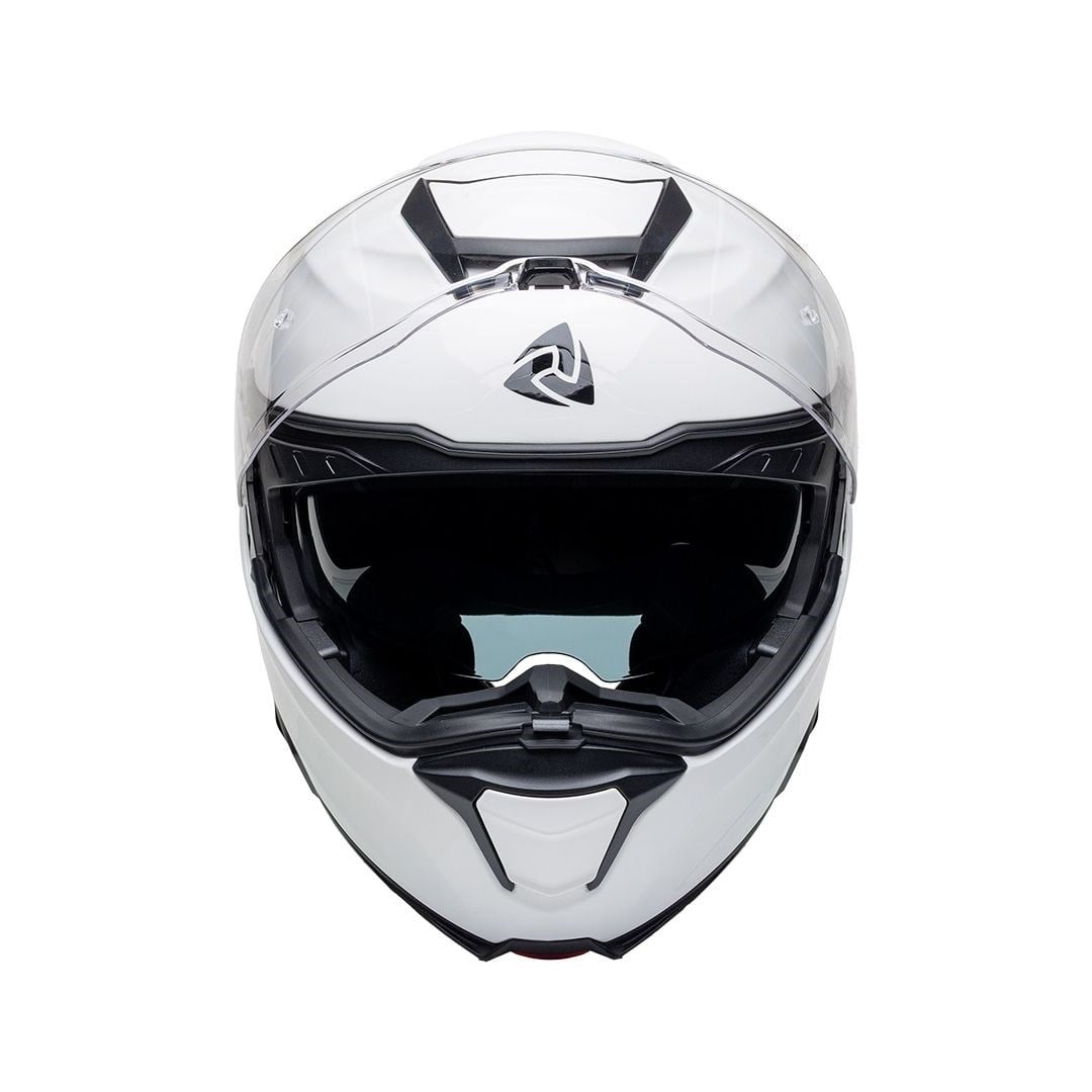 Nukro 937-SV Solid Glossy White Çene Açılır Kask 