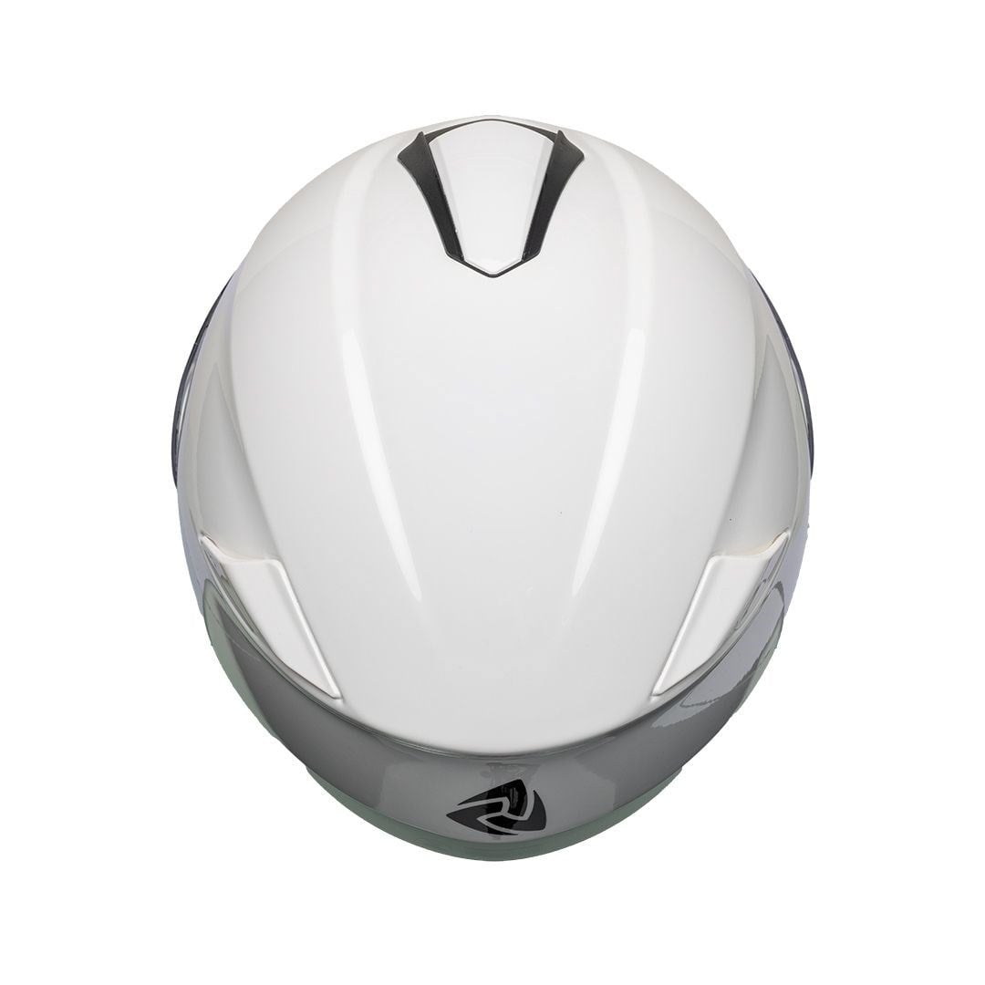 Nukro 938-SV Solid Glossy White Çene Açılır Kask 