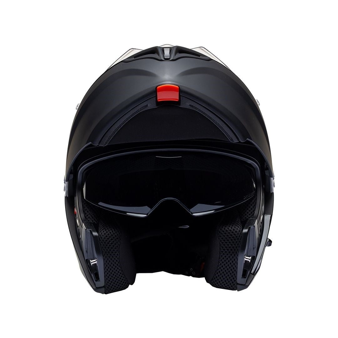 Nukro 938-SV Solid Matte Black Çene Açılır Kask 