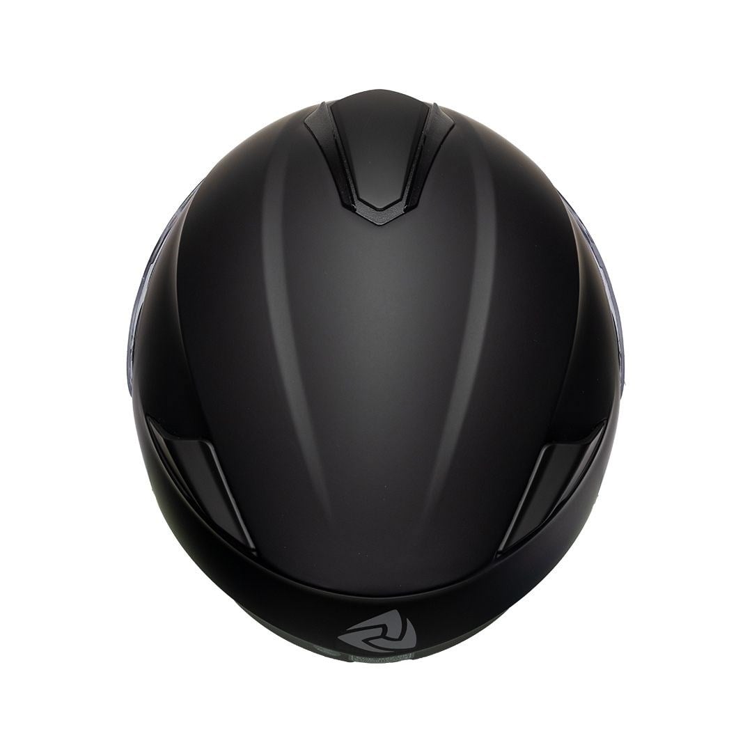 Nukro 938-SV Solid Matte Black Çene Açılır Kask 