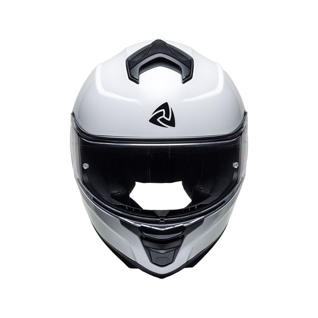 Nukro 987 Solid Glossy White Kapalı Kask 
