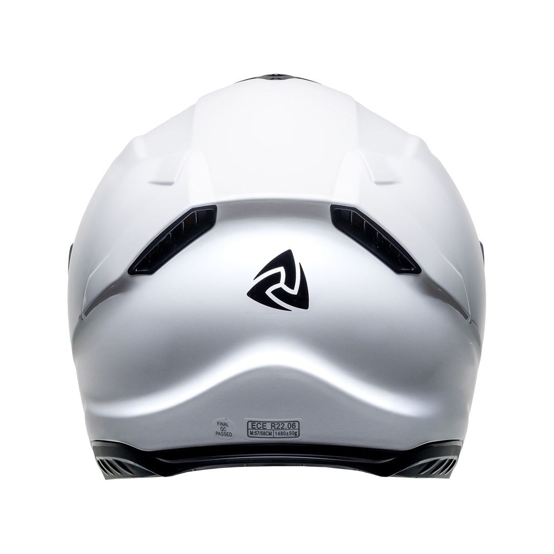 Nukro 987 Solid Glossy White Kapalı Kask 