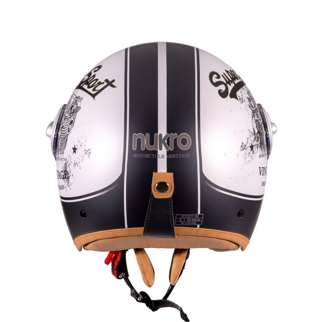Nukro B-108 Super Sport Grey-Black Açık Kask 