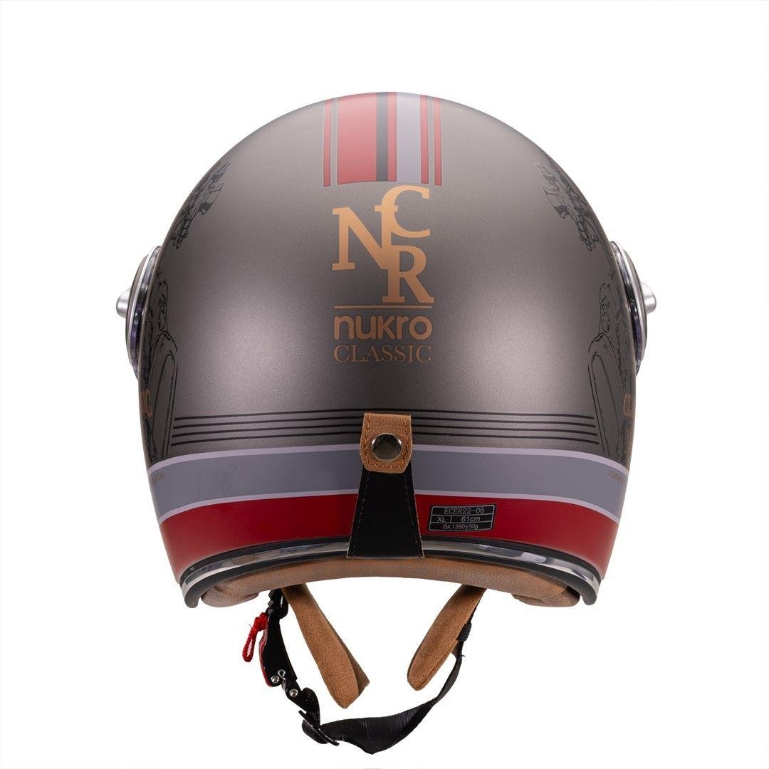 Nukro B-108 Super Sport Titan-Red Açık Kask 