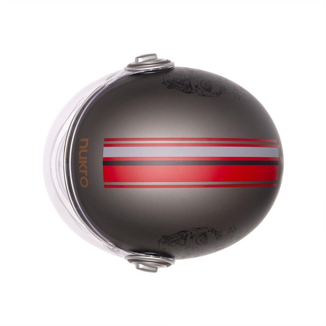 Nukro B-108 Super Sport Titan-Red Açık Kask 