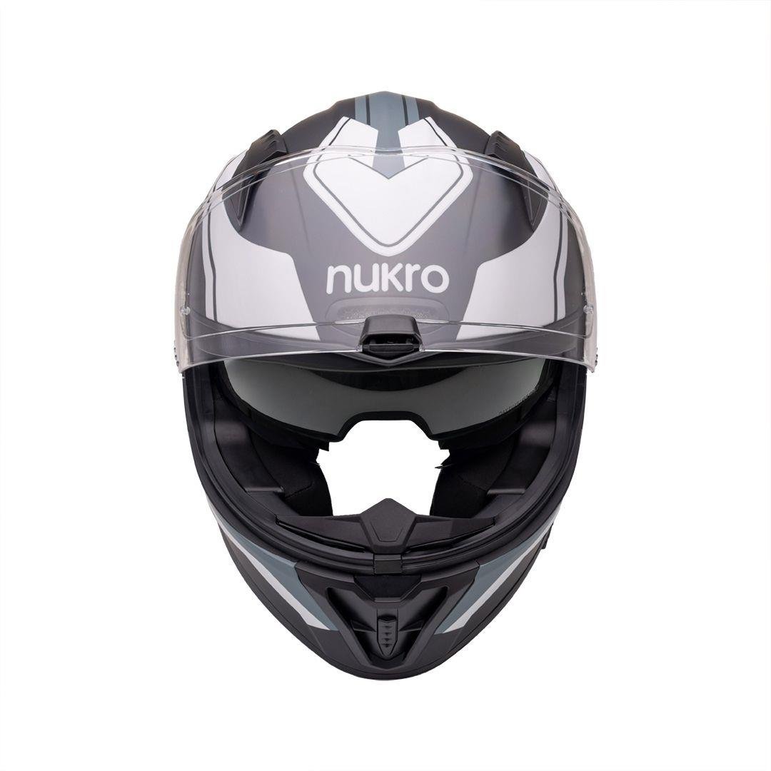Nukro B-506 Fast Black-Silver Kapalı Kask 