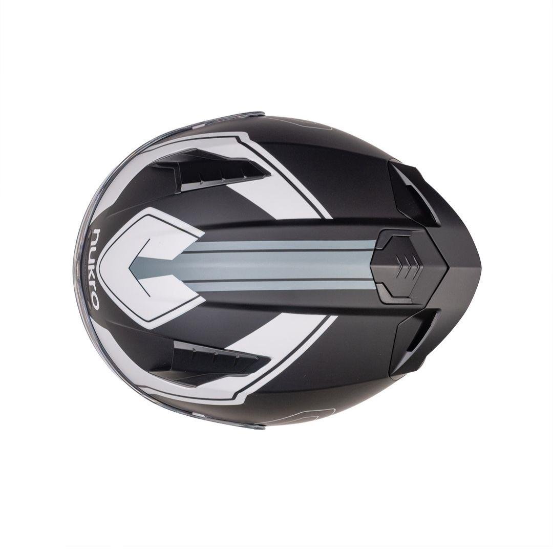 Nukro B-506 Fast Black-Silver Kapalı Kask 