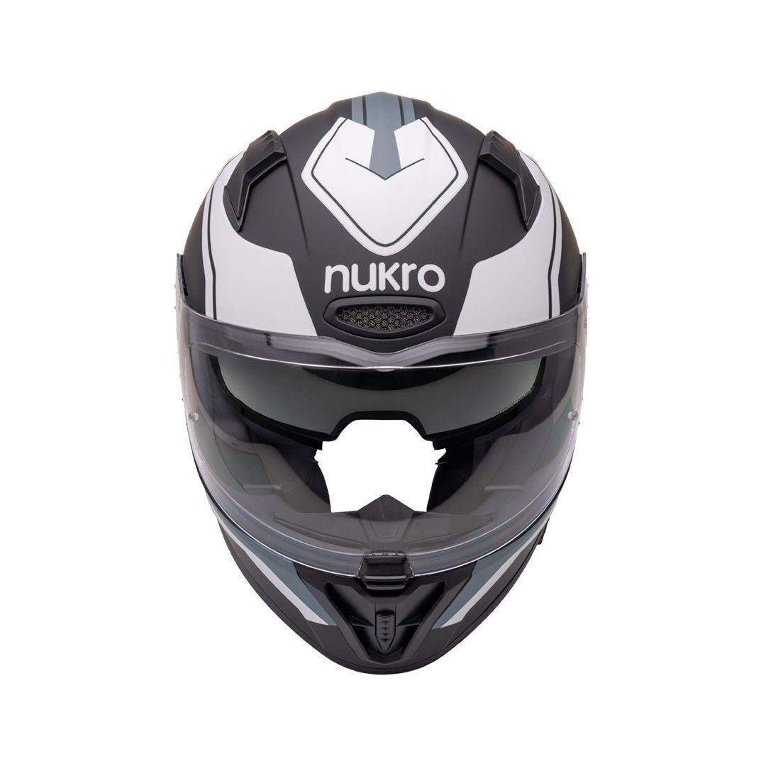 Nukro B-506 Fast Black-Silver Kapalı Kask 