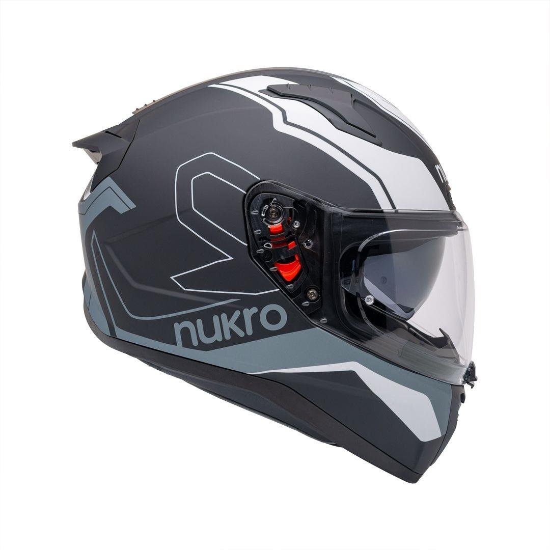 Nukro B-506 Fast Black-Silver Kapalı Kask 