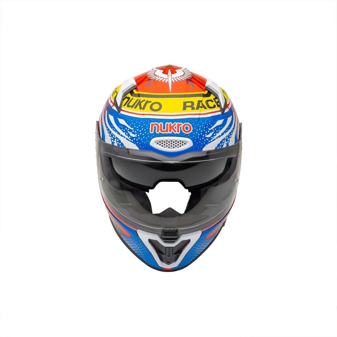 Nukro B-506 Force Red-Blue-Yellow Kapalı Kask 