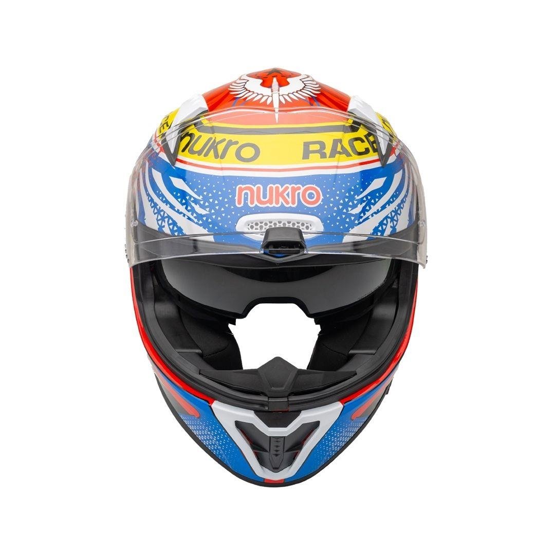 Nukro B-506 Force Red-Blue-Yellow Kapalı Kask 