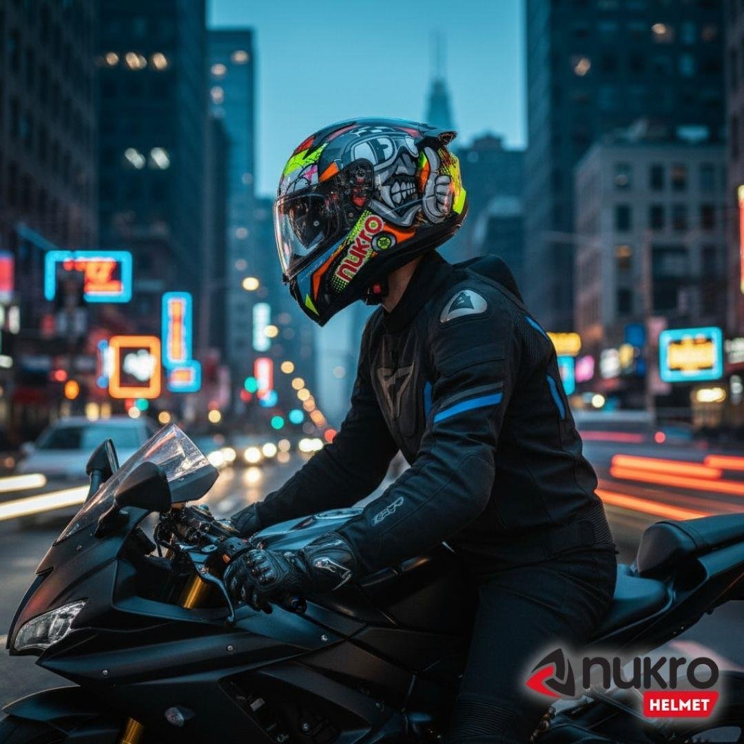 Nukro B-506 Kong Black-Red-Yellow Kapalı Kask 