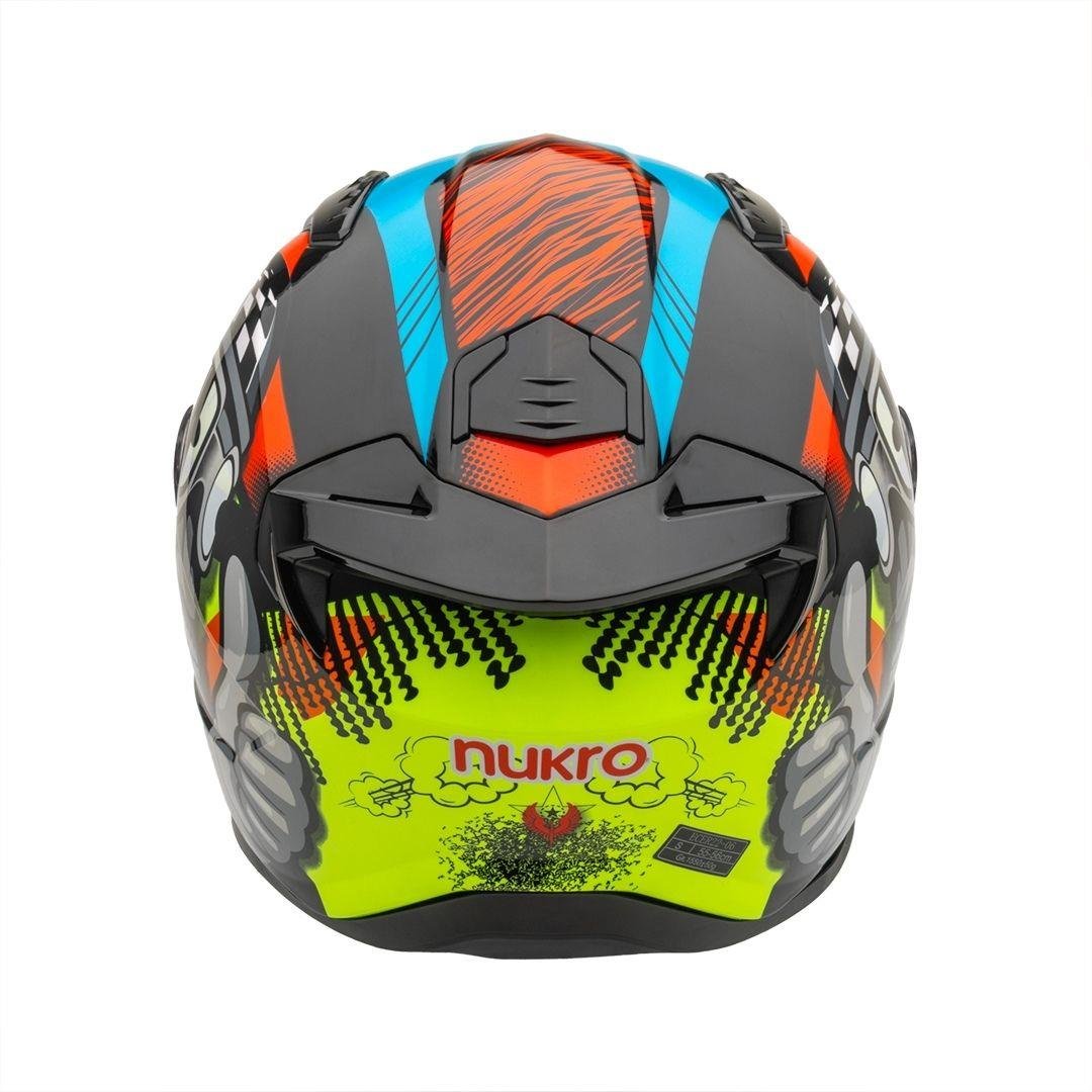 Nukro B-506 Kong Black-Red-Yellow Kapalı Kask 