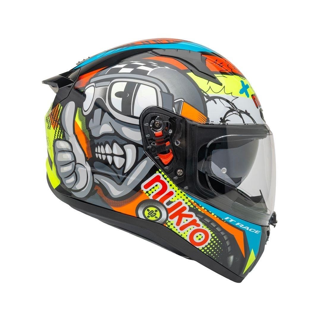 Nukro B-506 Kong Black-Red-Yellow Kapalı Kask 