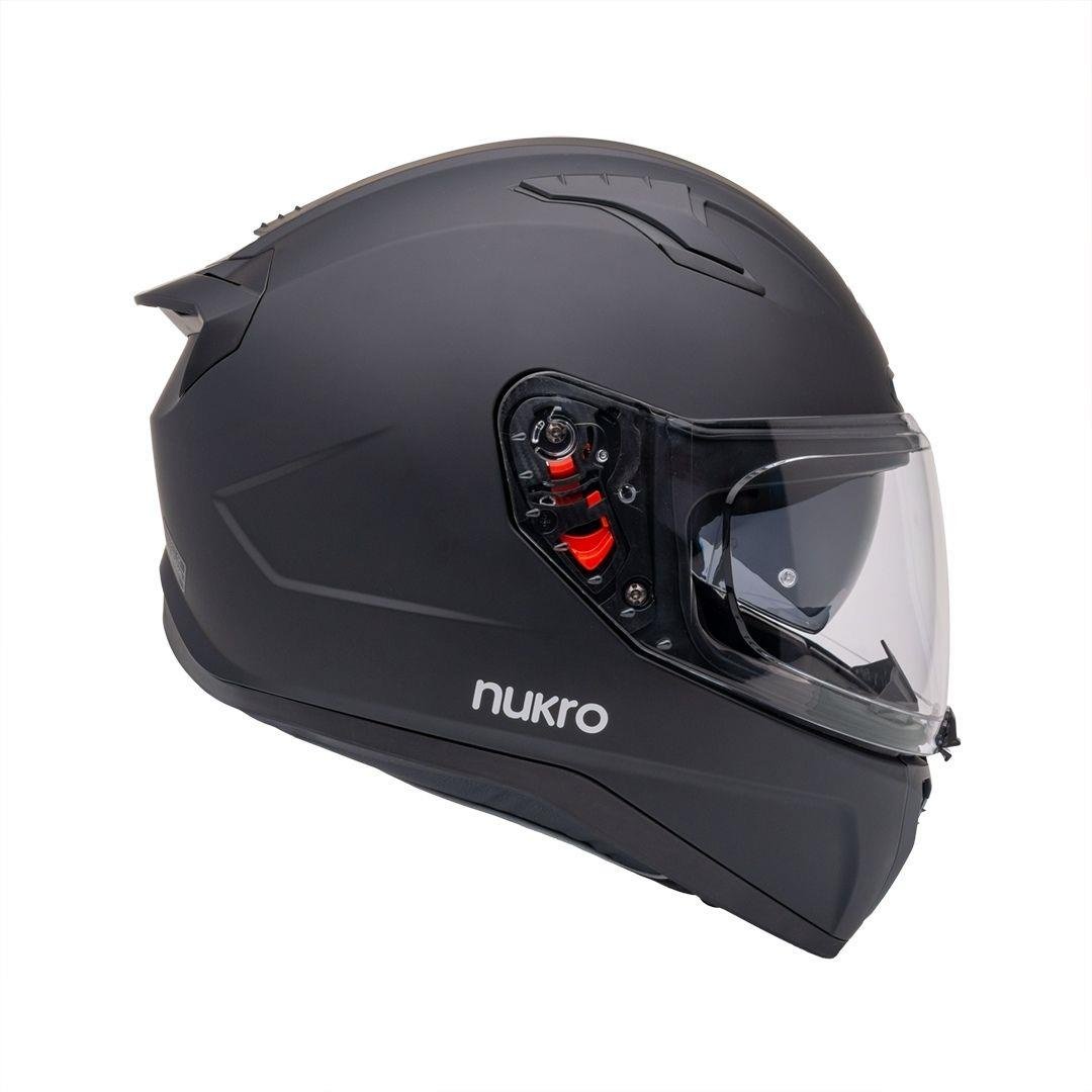 Nukro B-506 Solid Matt Black Kapalı Kask 