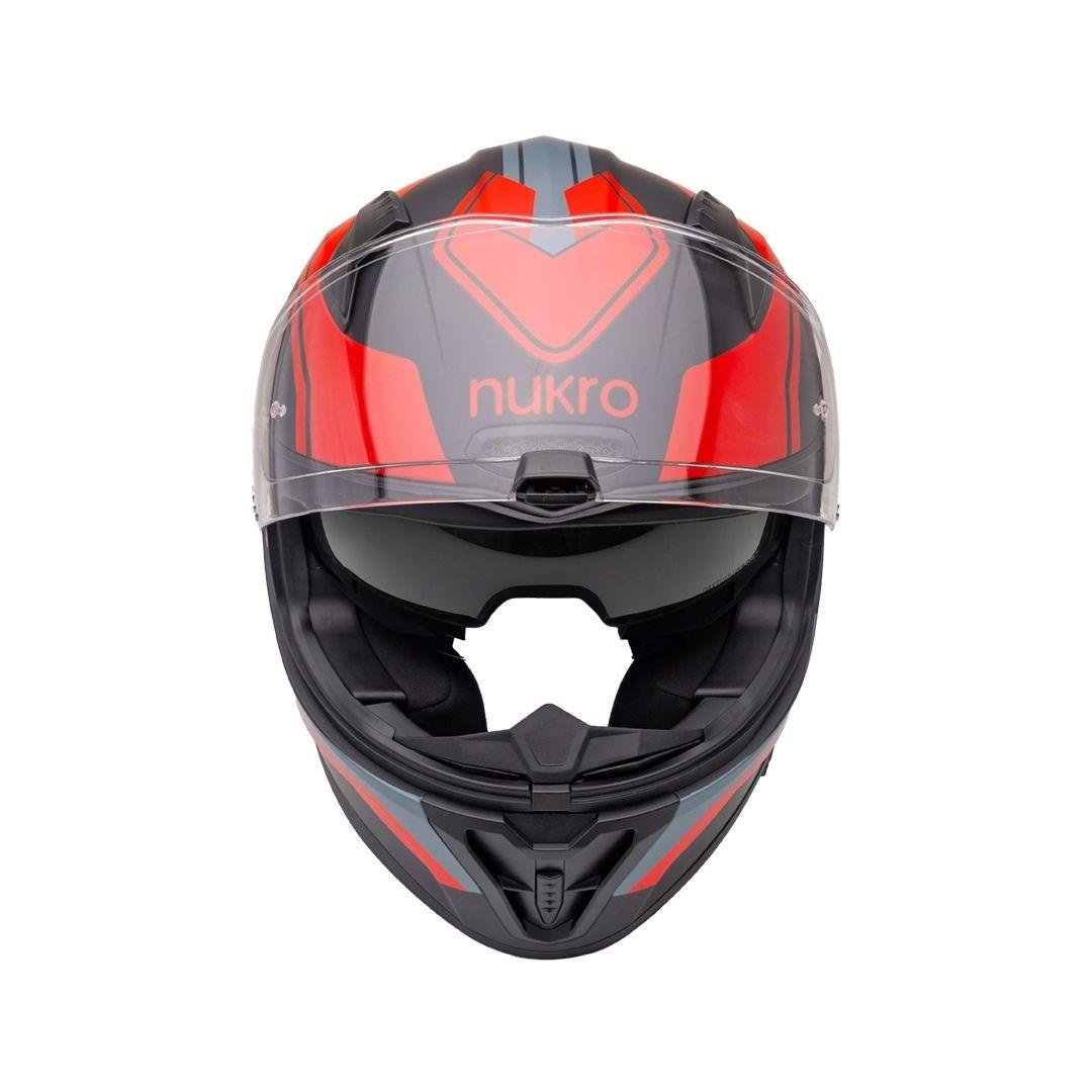 Nukro B-506 Stars Black-Red-Yellow Kapalı Kask 