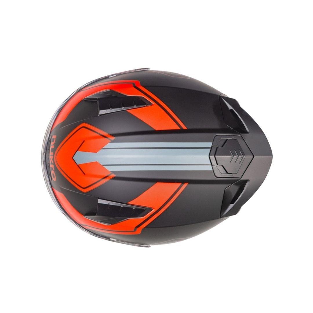Nukro B-506 Stars Black-Red-Yellow Kapalı Kask 