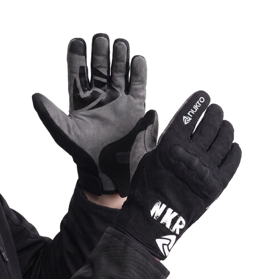 NUKRO ERVO GRIP Yazlık Motosiklet Eldiveni - Siyah