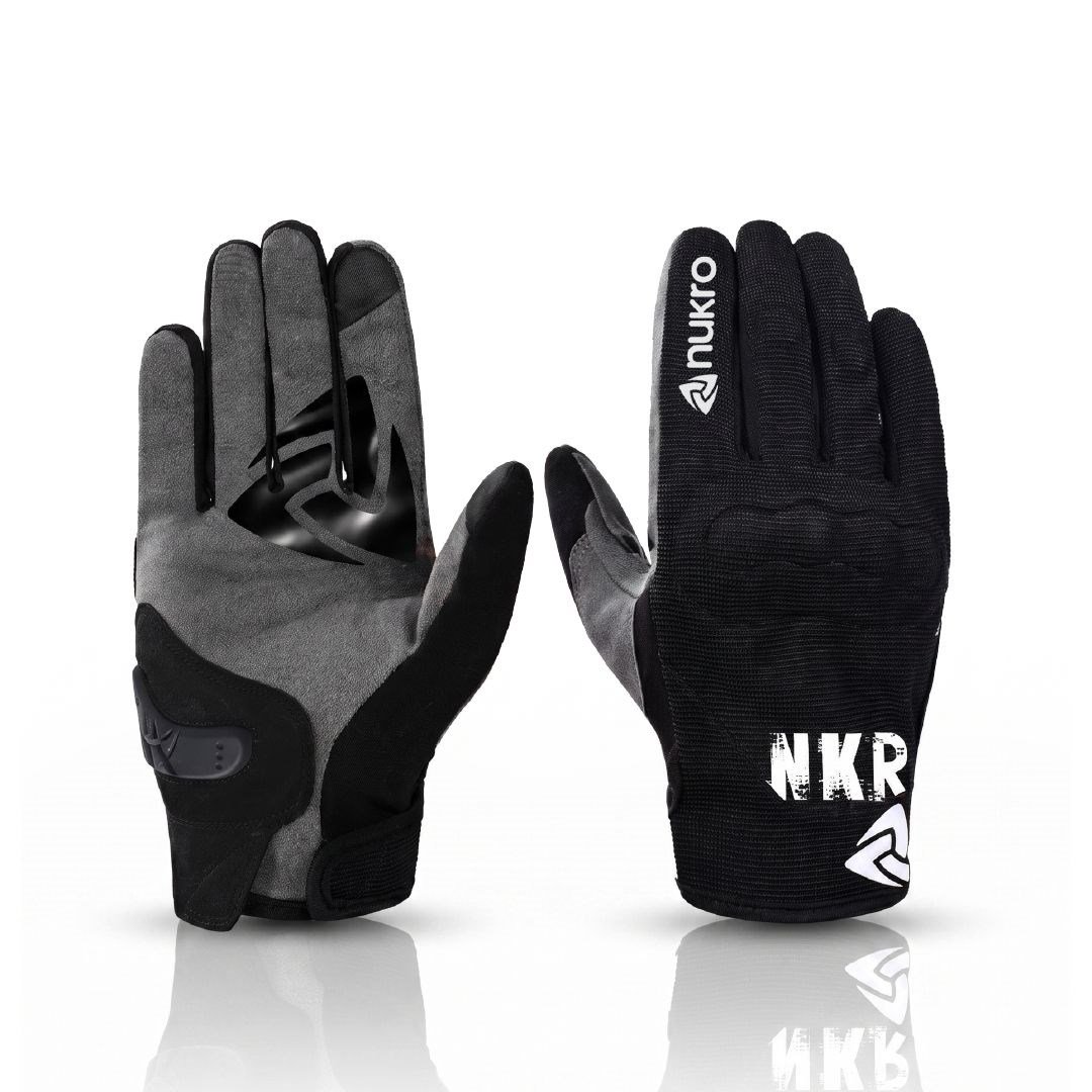NUKRO ERVO GRIP Yazlık Motosiklet Eldiveni - Siyah