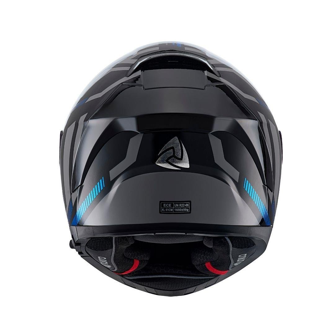 Nukro YM-853 Power Blue Black Kapalı Kask