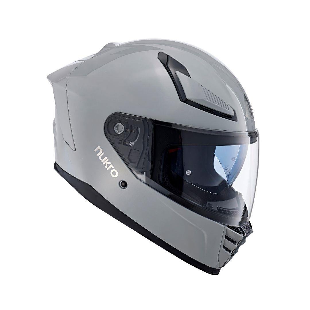 Nukro YM-853 Solid Gloss Nardo Gray Kapalı Kask