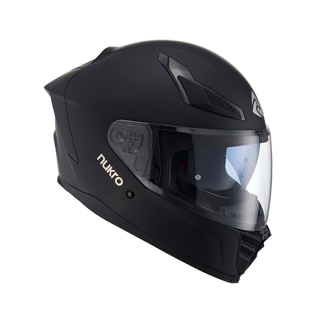 Nukro YM-853 Solid Matt Black Kask