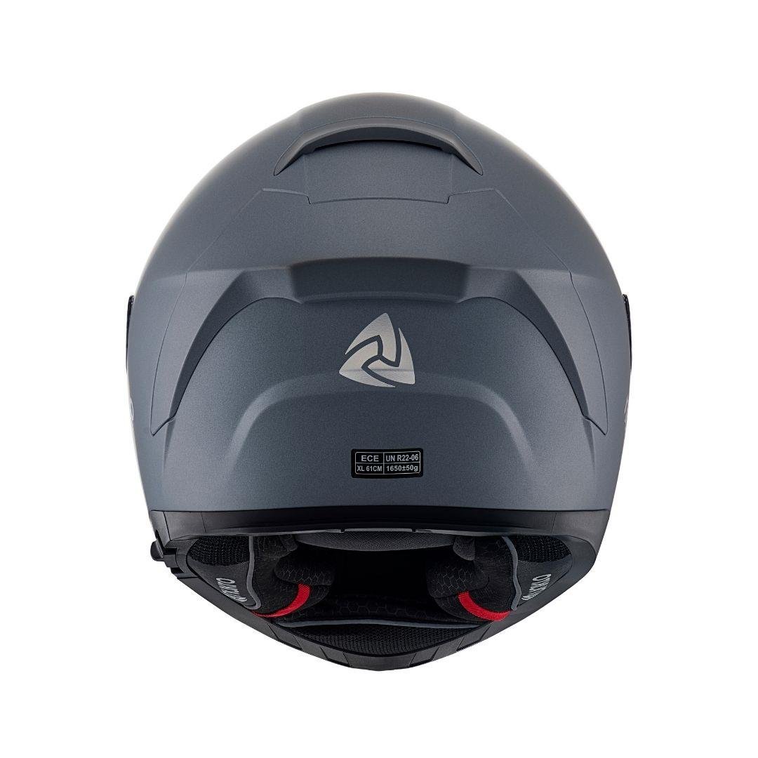 Nukro YM-853 Solid Matt Silver Kapalı Kask