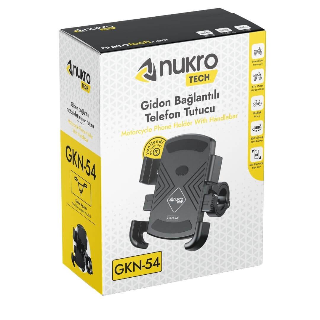Nukrotech GKN54 Gidon Bağlantılı Motosiklet Telefon Tutucu