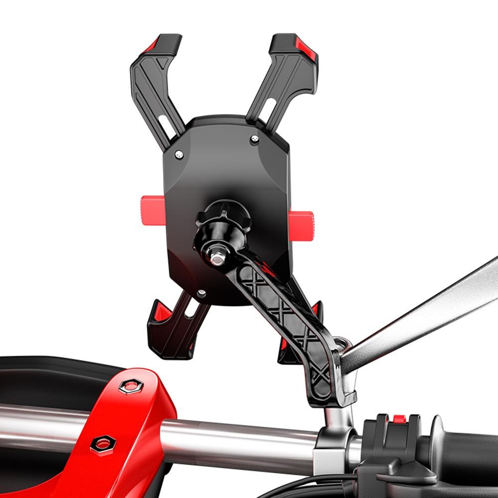 Nukrotech KN53 Ayna Dibi Bağlantılı Motosiklet Telefon Tutucu