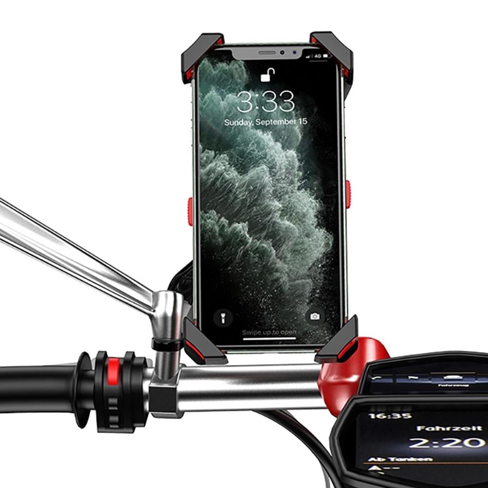 Nukrotech KN53 Ayna Dibi Bağlantılı Motosiklet Telefon Tutucu