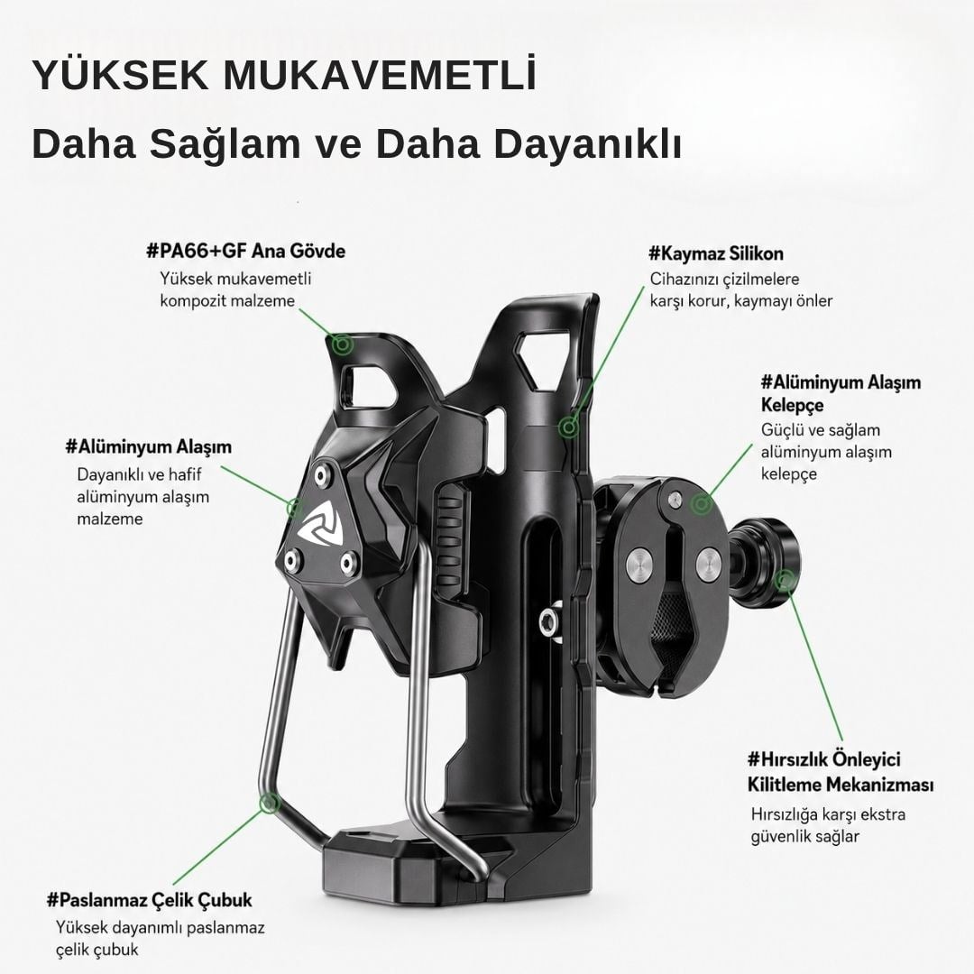 Nukrotech TMC-3 Motosiklet Bisiklet Matara ve Suluk Tutucu