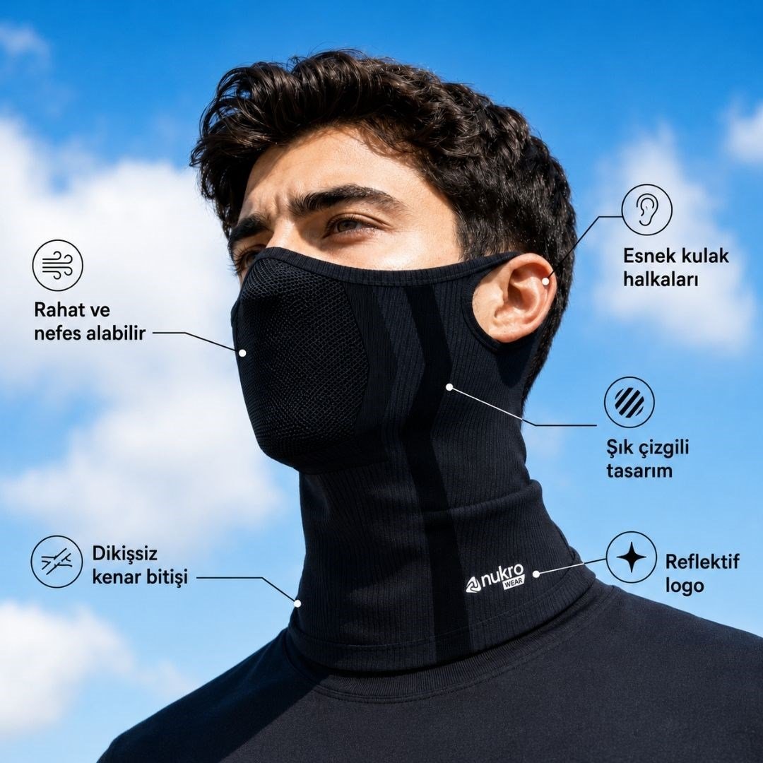 Nukrowear Airflex Kulak Askılı Yarım Balaklava