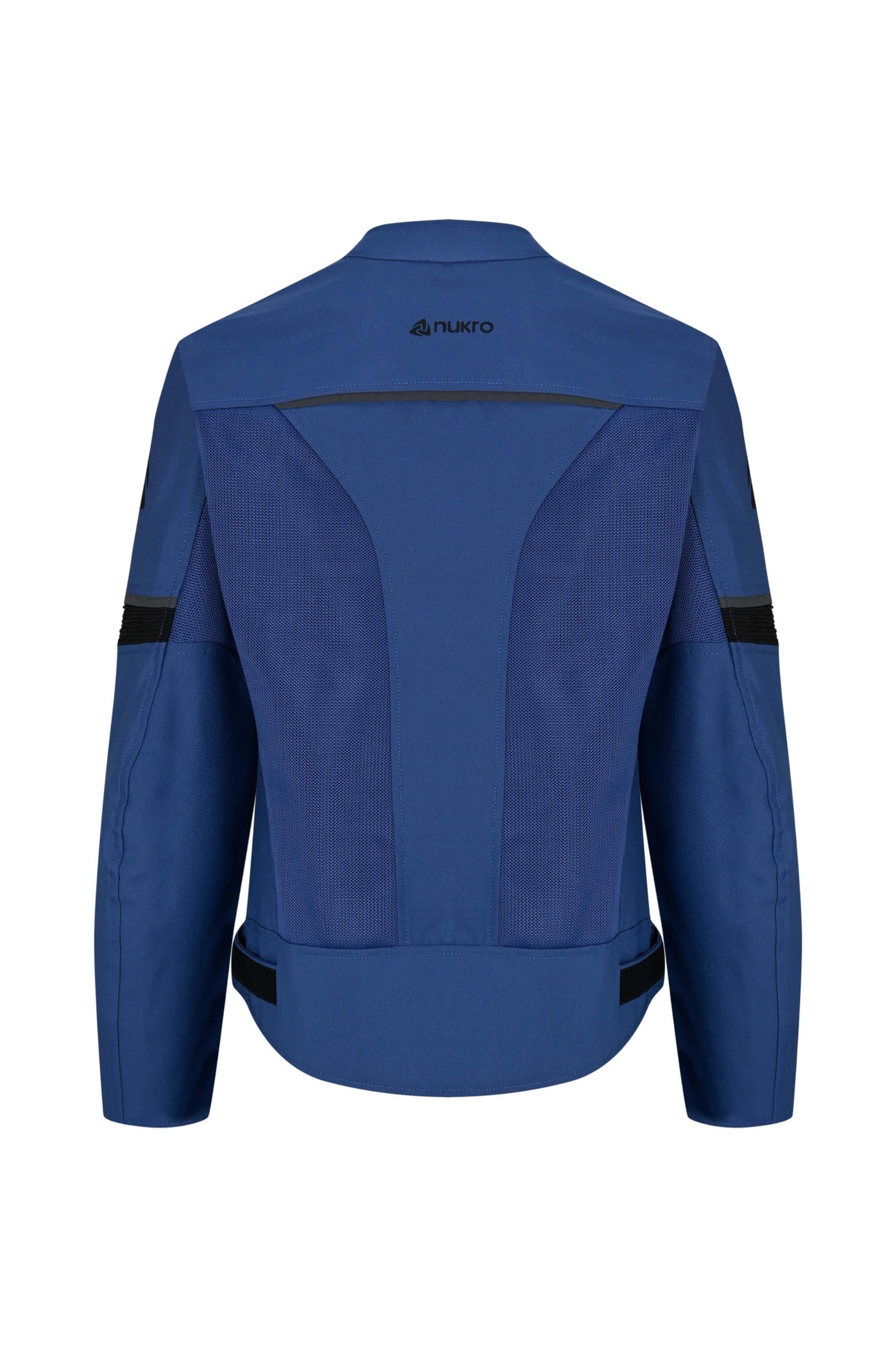 Nukrowear Sprint Mavi Yazlık Fileli Erkek Motosiklet Ceketi