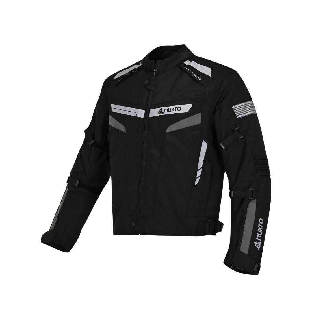 Nukrowear STEALTH PRO Gri 4 Mevsim Erkek Motosiklet Ceketi