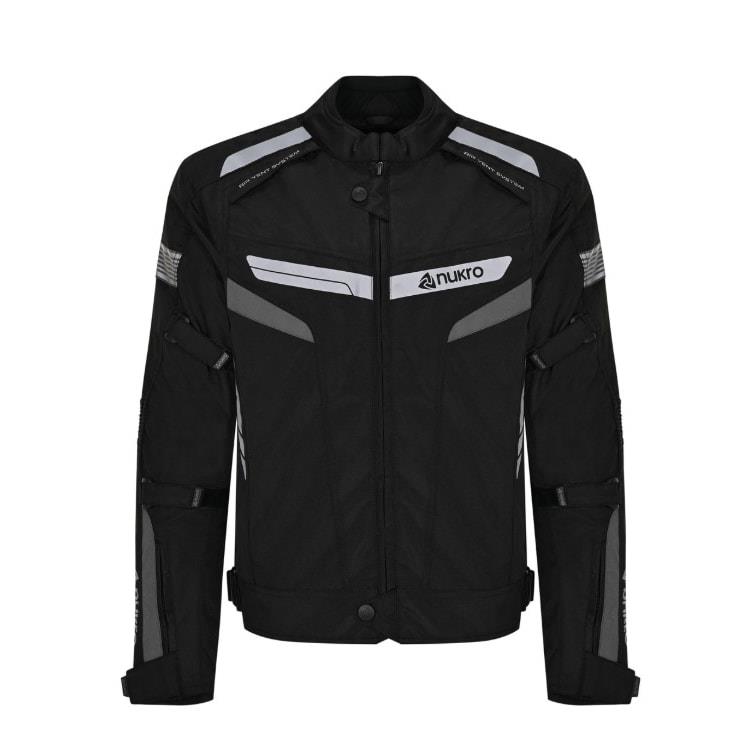 Nukrowear STEALTH PRO Gri 4 Mevsim Erkek Motosiklet Ceketi
