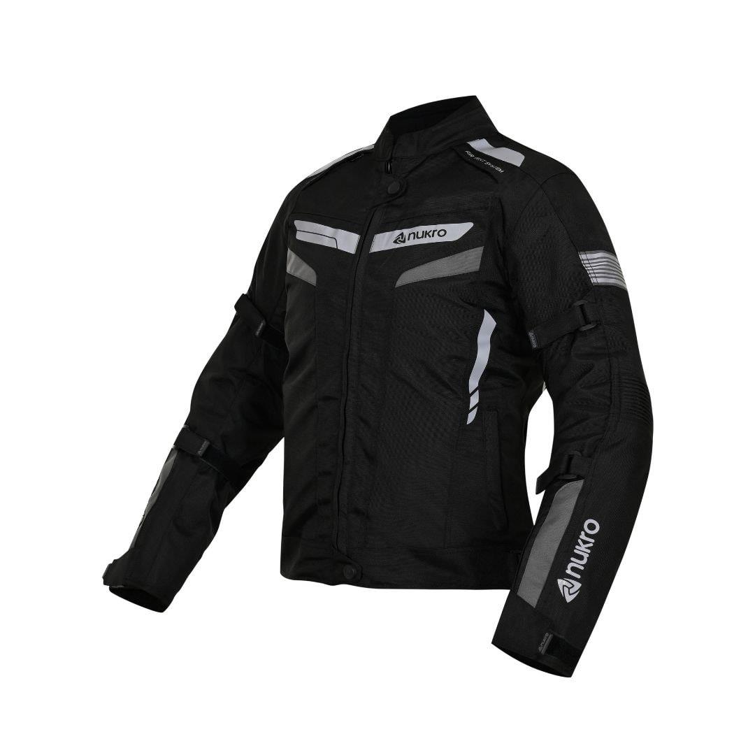 Nukrowear STEALTH PRO Gri 4 Mevsim Kadın Motosiklet Ceketi