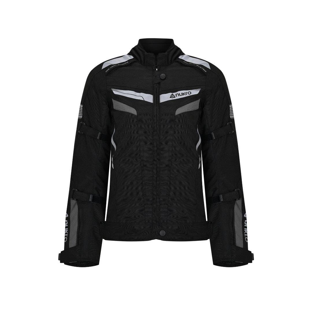 Nukrowear STEALTH PRO Gri 4 Mevsim Kadın Motosiklet Ceketi