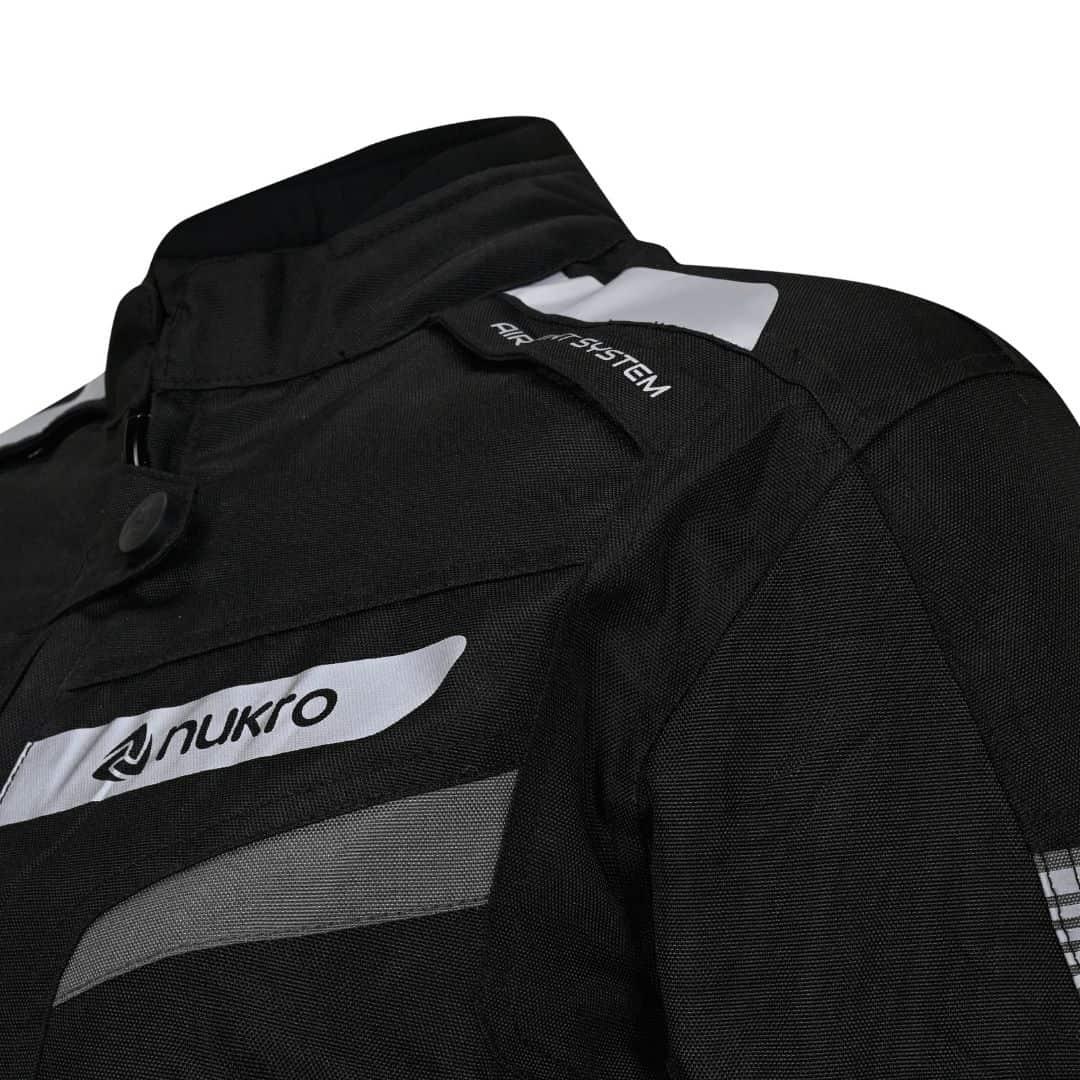 Nukrowear STEALTH PRO Gri 4 Mevsim Kadın Motosiklet Ceketi