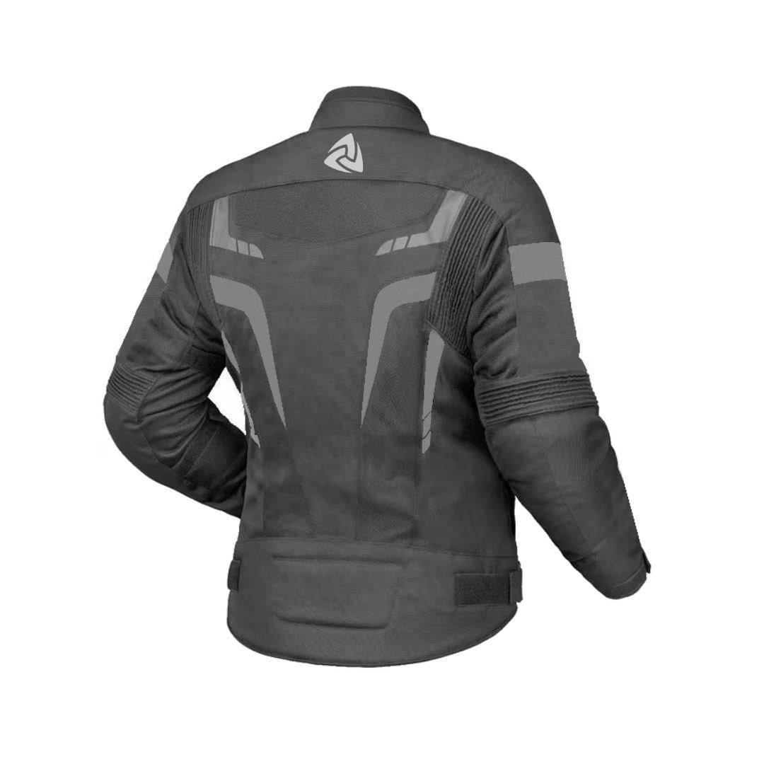 Nukrowear STEALTH PRO Gri 4 Mevsim Kadın Motosiklet Ceketi