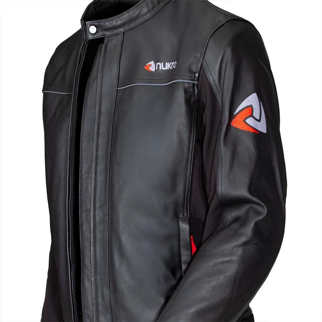 Nukrowear Street Korumalı Deri Motosiklet Montu