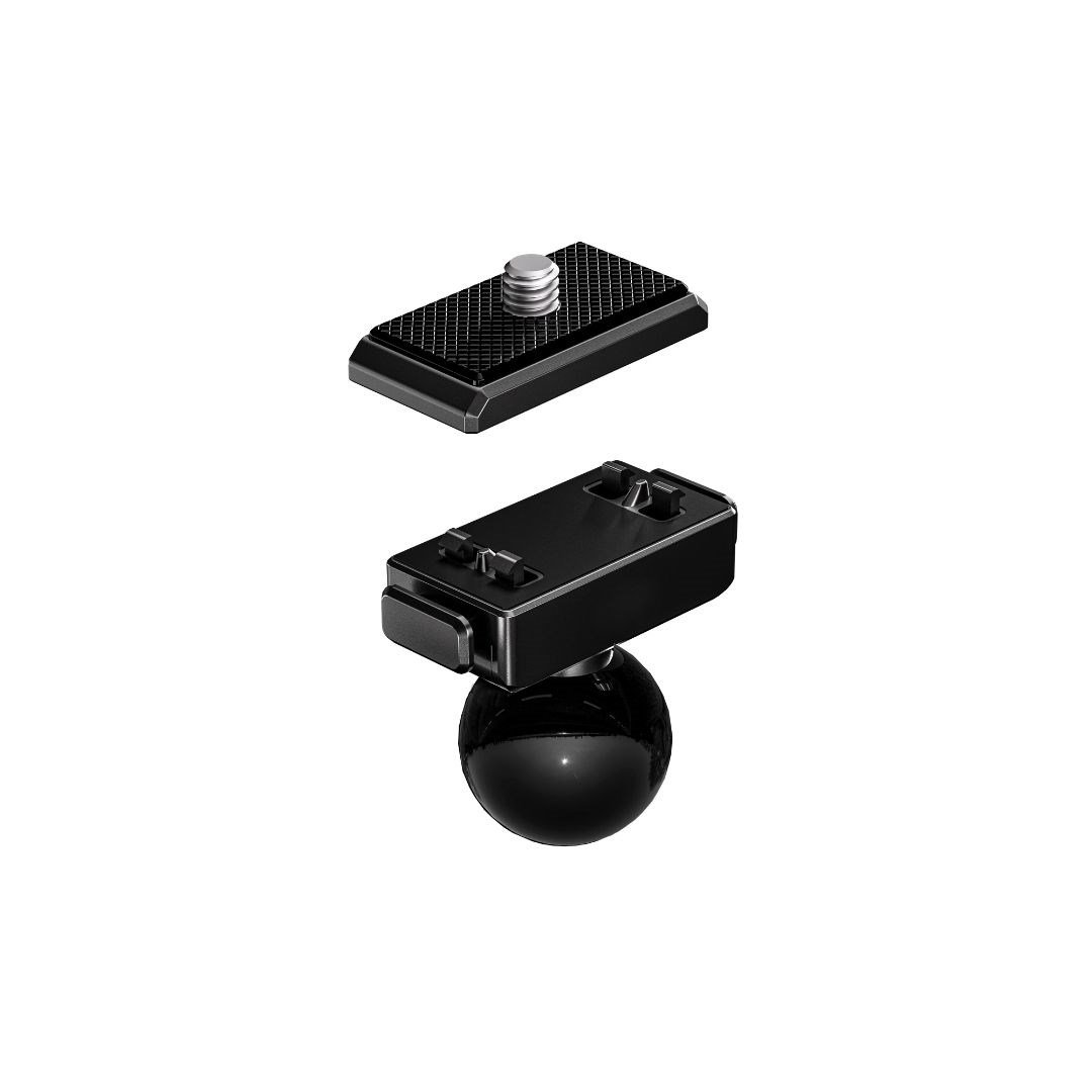 QUICKDOCK QDX5-BC Manyetik ve Kilitli Aksiyon Kamera Montaj Adaptörü 1/4 Dişli – 25mm Toplu Mafsal Uyumlu – Değiştirilebilir Aksiyon Kamera Bağlantılı