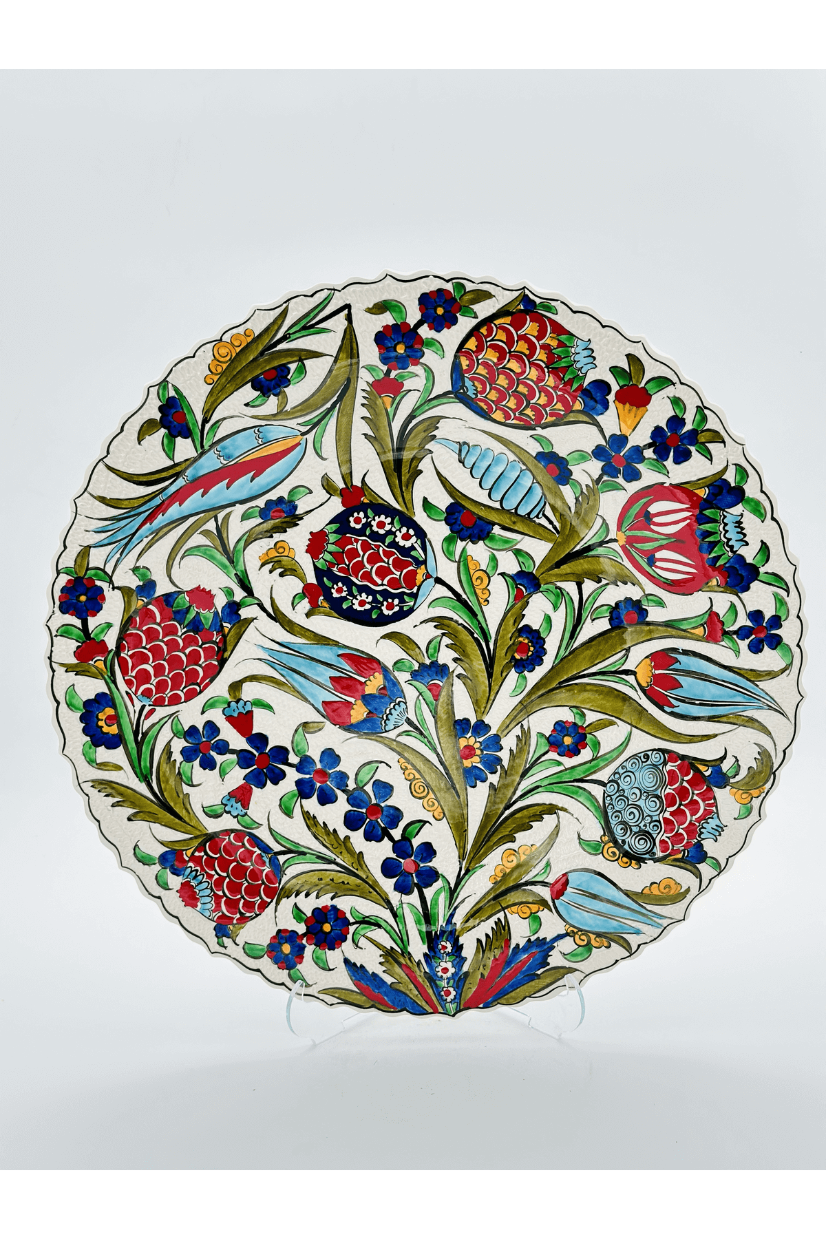 Ceramic Wall Plate Handmade Turkish Boho Wall Art Decorative  Home Kitchen Office Wall & Desk Gift