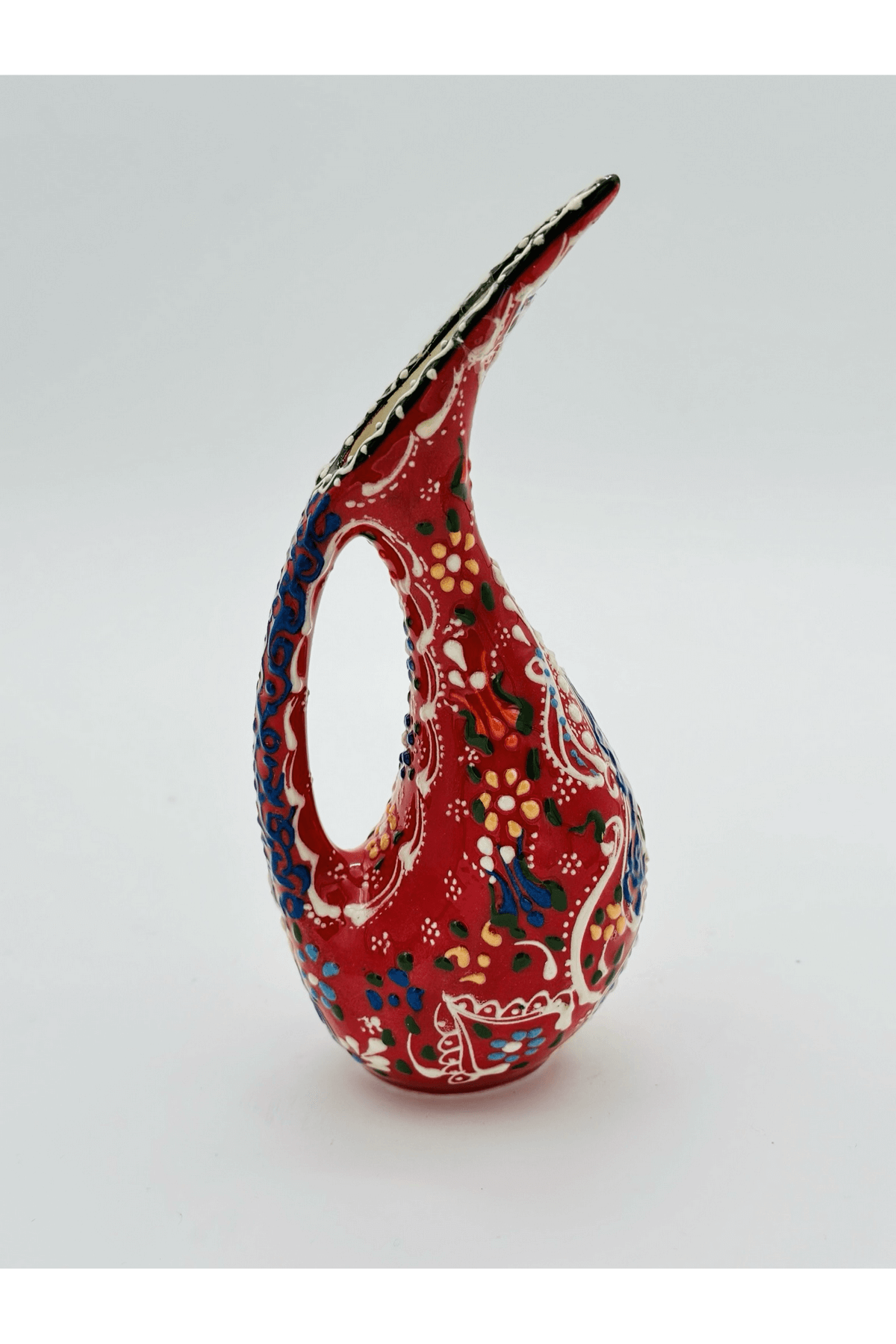 Decorative Turkish Ceramic Pitcher Vase, Decorative Ceramic Vase, Ceramic Water Jug, Pitcher Vase