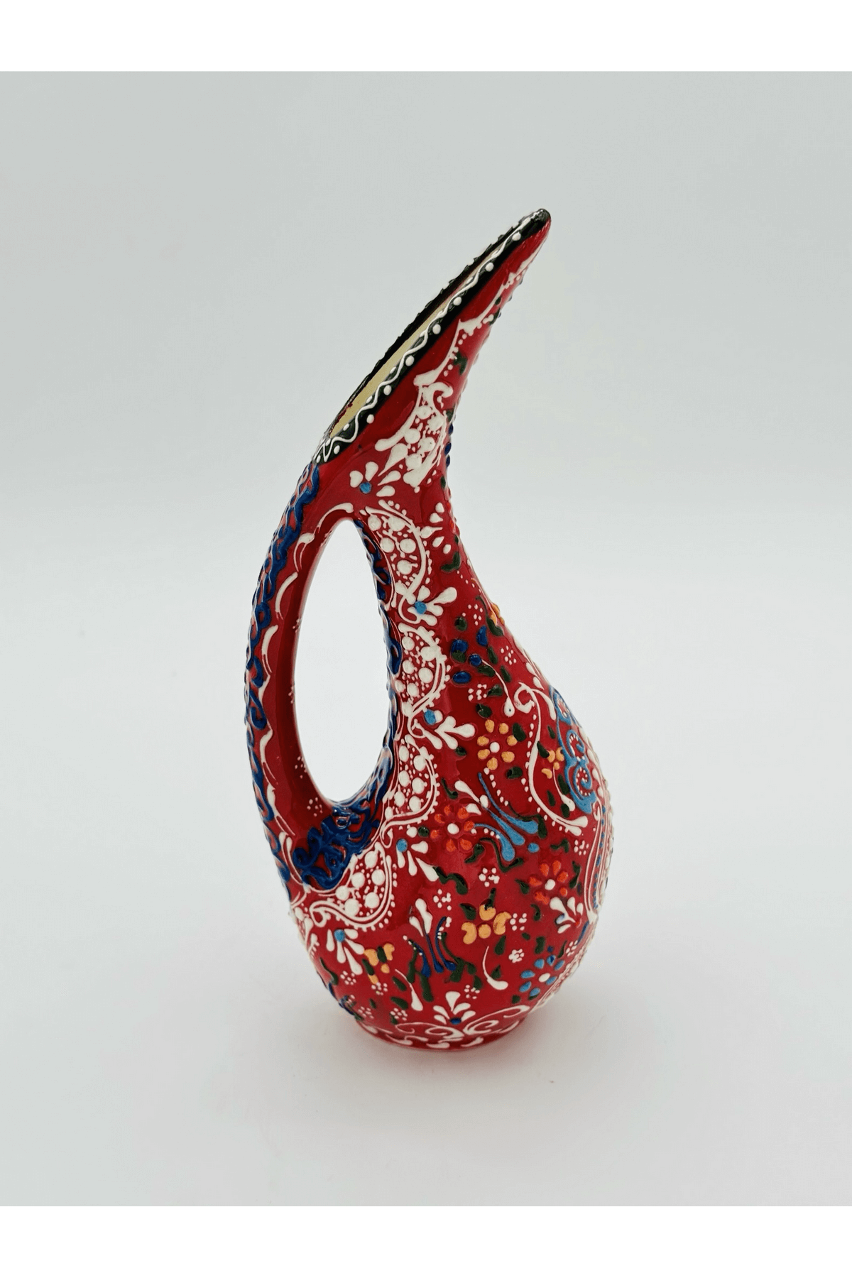 Decorative Turkish Ceramic Pitcher Vase, Decorative Ceramic Vase, Ceramic Water Jug, Pitcher Vase