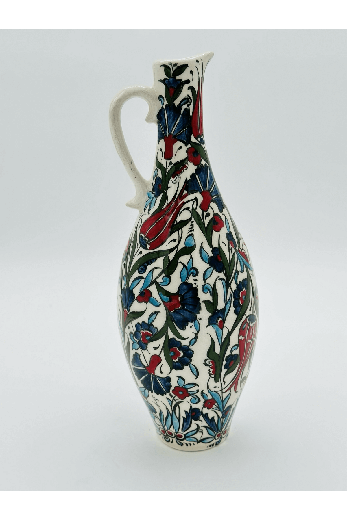 Decorative Turkish Ceramic Pitcher Vase, Decorative Ceramic Vase, Ceramic Water Jug, Pitcher Vase