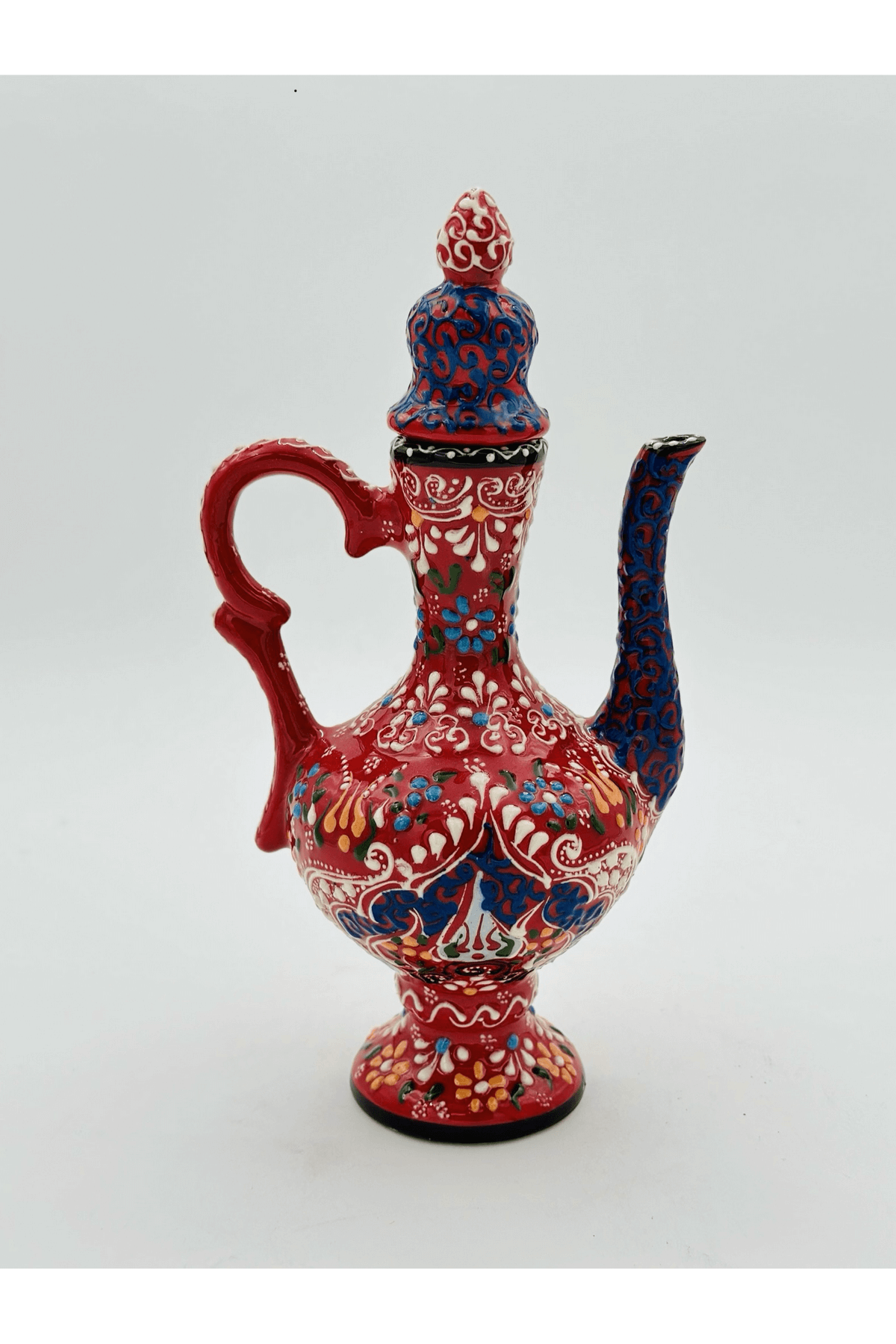 Decorative Turkish Ceramic Pitcher Vase, Decorative Ceramic Vase, Ceramic Water Jug, Pitcher Vase